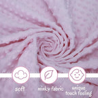 Pro Goleem Loveys for Babies Bunny Security Blanket Baby Girl Gifts Newborn Soft Pink Lovie for Infant and Toddler Snuggle Toy Stuffed Animal, Pink 16 Inch