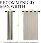 NICETOWN Natural Room Darkening Curtains 90" Long for Boho Farmhouse Home Decoration, Window Treatment Total Privacy Drape Panels for Bedroom Guest Room (55" Wide, Set of 2)