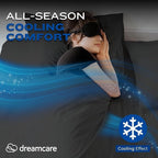 DREAMCARE Twin XL Sheets Set - 4 Pcs Cooling Bed Sheets with Up to 15" Deep Pockets - Soft, Long-Lasting 100% Brushed Polyester with Side Pocket (Mocha Brown)