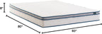 ZINUS 8 Inch Spring Sensation Hybrid Mattress [New Version], Queen, Fiberglass Free, Medium Firmness, Durable Support, Certified Safe Foams & Fabric, Mattress in A Box