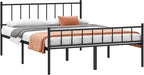 Full Bed Frame-Classic Metal Platform Bed Frame,Mattress Foundation with Steel Slat Support,Under Foundation Storage,No Box Spring Needed, Easy Assembly, Full Size
