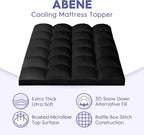 ABENE Mattress Topper Full for Back Pain Relief, Extra Thick Mattress Pad Pillowtop, Soft Mattress Protector Cover with 8"-21" Deep Pocket, Overfilled Down Alternative Filling (Black, Full)