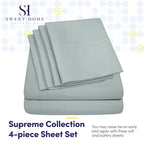 Sweet Home Collection 6 Piece Bed Sheet Set, Twin, Slate