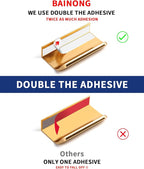 5 Pack 6 inch self Adhesive Cabinet pulls Adhesive Cabinet Handles Gold Drawer pulls Stick on Handles for Finger pulls for Concealed Edge Seam Flat Drawer