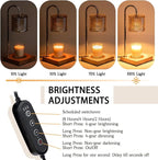 Marycele Lamp Candle Warmer with Timer, House Warming Gifts New Home, Candle Wax Warmer, Aesthetic Room Home Bedroom Decor, Amber Lozenge Diamond