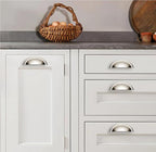 khtumeware 2 Pack 3-1/2" Drawer Pulls Polished Nickel Cabinet Cup Pulls Kitchen Hardware Cabinet Handles Drawer Handles Knobs 3.5 inch Hole Center