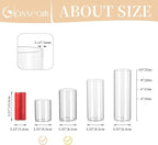Glasseam Glass Hurricane Candle Holder Set of 12, Cylinder Pillar Candle Holders for Table, Modern Floating Candle Decorations, Clear Glass Cylinder Vase for Centerpieces Wedding Dining Table, 6inch