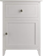Winsome Eugene Accent Table/Nightstand, for Living Room, Den, Bedroom, White