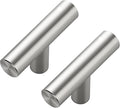 25 Pack Brushed Nickel Cabinet Knobs - Kitchen Cabinet Knobs Silver Cabinet Pulls for Kitchen Cabinet Drawer Stainless Steel Dresser Knobs for Cabinet Hardware 2in Length Single Hole T Bar