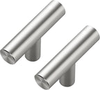25 Pack Brushed Nickel Cabinet Knobs - Kitchen Cabinet Knobs Silver Cabinet Pulls for Kitchen Cabinet Drawer Stainless Steel Dresser Knobs for Cabinet Hardware 2in Length Single Hole T Bar