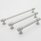 10 Pack 12-3/5 inch(320mm) Brushed Satin Nickel Kitchen Cabinet Handles Knurled Cabinet Pulls Silver Drawer Pulls Kitchen Cabinet Hardware Handles