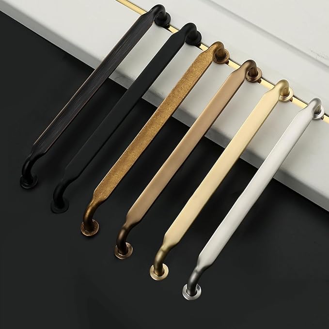 Asidrama 10 Pack 7.5 Inch(192mm) Antique Brass Kitchen Cabinet Handles, Cabinet Pulls Vintage Retro Kitchen Cabinet Hardware for Cupboard Drawer Pulls