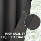 BGment Blackout Curtains for Bedroom - Grommet Thermal Insulated Room Darkening Curtains for Living Room, Set of 2 Panels, Each 46 x 84 Inch, Dark Grey