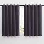 NICETOWN Greyish Purple Room Darkening Curtain Panels - Triple Weave Thermal Insulated Grommet Room Darkening Window Draperies and Curtains for Bedroom (Set of 2, 66 x 54 inches)