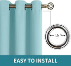 BGment Blackout Curtains - Grommet Thermal Insulated Room Darkening Bedroom and Living Room Curtains, Set of 2 Panels (38 x 84 Inch, Baby Blue)