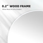 White Arch Bathroom Wall Mirror,20 x 30 Inch Arched Vanity Modern Tempered Glass Mirror for Bedroom,Living Room,Entryway