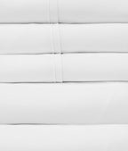 Full Size Bed Sheets - 6 Piece 1500 Supreme Collection Fine Brushed Microfiber Deep Pocket Full Sheet Set Bedding - 2 Extra Pillow Cases, Great Value, Full, White