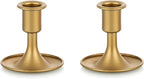 Candlestick Holders Taper Candle Holders, Romadedi Gold Candle Stick Candle Holder for Table Centerpiece, Wedding Reception, Festive Christmas Mantel Decoration or Home Decor, Set of 2