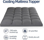 Mattress Topper Twin XL for Back Pain, Extra Thick Mattress Pad Cover, Plush Pillow Top, Deep Elastic Pocket, Grey,39"X80"+20"