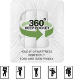 Full Size Mattress Topper for Back Pain,Premium Viscose Made from Bamboo 1200 GSM Extra Thick Mattress Pad,Quilted Fitted Pillow Top Mattress Cover with Deep Pocket Up to 21 Inches（54 * 75inch）