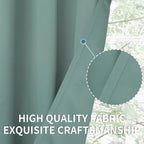 BGment Blackout Curtains - Grommet Thermal Insulated Room Darkening Bedroom and Living Room Curtains, Set of 2 Panels (52 x 72 Inch, Frosty Green)