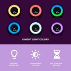 LittleHippo Mella: Kids Alarm Clock, Ready to Rise Children's Sleep Trainer, Night Light, Sound Machine and OK to Wake for Toddlers and Kids - Bright Purple (Updated 2025)