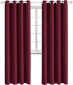 BGment Blackout Curtains for Bedroom - Grommet Thermal Insulated Room Darkening Curtains for Living Room, Set of 2 Panels, Each 46 x 84 Inch, Burgundy Red