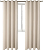 BGment Blackout Curtains - Grommet Thermal Insulated Room Darkening Bedroom and Living Room Curtains, Set of 2 Panels (55 x 69 Inch, Champagne)