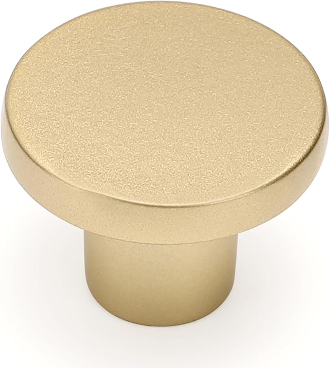 Ravinte 1 Pack Cabinet Knobs Sandy Gold Kitchen Cabinet Knobs Round Dresser Drawer Pulls Closet Door Pulls 1-1/5 Inch