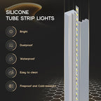 LED Strip Lights Daylight White 6000K,9.8ft 110-120V Neon Rope Lights,Flexible Silicone Outdoor Waterproof Neon Strip Lights for Bedroom,Mirror,Kitchen Cabinet, Living Room,Halloween Decor
