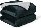 Walensee Sherpa Fleece Blanket (King Size 108”x90” Forest Green) Plush Throw Fuzzy Super Soft Reversible Microfiber Flannel Blankets for Couch, Bed, Sofa Ultra Luxurious Warm and Cozy for All Seasons