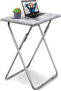 Garden 4 you Tv Trays, Folding Tray Table, Dinner Tray Table with No Assembly Required&Sturdy, Foldable Snack Eating Trays Table for Living Room, 15 x 18.9 x 26 in(White Marble,1PC)