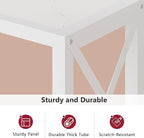 Tajsoon Console Table 41.8”, 2-Tier Entryway Table Narrow Sofa Table with Shelves, Entrance Table with Stable X-Frame, for Entryway, Hallway, Living Room, Foyer, Corridor, Office, White