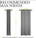 NICETOWN Silver Grey Blackout Curtain Panels for Bedroom, Thermal Insulated Grommet Top Blackout Draperies and Drapes for Basement (2 Panels, W34 x L45-inch)