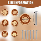 12 Pack Dinosaur Dresser Knobs 40MM/1.57" Wooden Cartoon Animal Cabinet Knob Kids Dresser Knobs Handle Drawer Knobs for Nursery