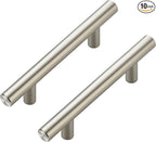 JOY DECOR 10 Pack Cabinet Handles, Brushed Nickel Cabinet Pulls, 3 in Hole Center Kitchen Cabinet Handles, Stainless Steel T Bar Handles for Dresser Drawers