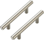 JOY DECOR 45 Pack Cabinet Handles, Brushed Nickel Cabinet Pulls, 3 in Hole Center Kitchen Cabinet Handles, Stainless Steel T Bar Handles for Dresser Drawers