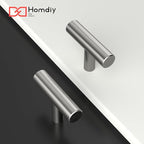 homdiy 10Pack Cabinet Knobs Brushed Nickel Drawer Knobs - 2in Overall Cabinet Door Knobs Single Hole Knobs Modern Cabinet Hardware for Kitchen Cabinets, Dresser Drawers