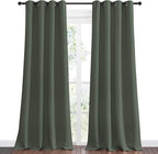 NICETOWN Dark Mallard Blackout Draperies Curtains, 55 inches Wide by 102 inches Long, Pair of Grommet Top Thermal Insulated Blackout Decorative Curtains for Thanksgiving Day & Christmas Decor