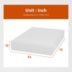 PayLessHere Full Mattress 12 Inch Gel Memory Foam Mattress with Breathable & Washable Soft Fabric Zippered Cover,Supportive & Pressure Relief Bed Mattress,CertiPUR-US CER，Fiberglass Freetified,White