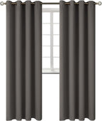 BGment Blackout Curtains - Grommet Thermal Insulated Room Darkening Bedroom and Living Room Curtains, Set of 2 Panels (52 x 120 Inch, Grey)