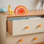 Ravinte 5 Pack Cabinet Knobs Orange Kitchen Cabinet Knobs Round Dresser Drawer Pulls Closet Door Pulls 1-1/5 Inch