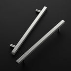 Ravinte Brushed Nickel Cabinet Handles 25 Pack 8-4/5 inch Satin Nickel Square Cabinet Pulls Silver Hardware for Kitchen Cabinets 11-3/10 inch Overall Length Stainless Steel Drawer Pulls