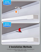 MYPLUS 2Pcs 24 Inch Under Cabinet Lights with Hand Wave, Under Counter Lighting 4000K Natural White,Dimmable,Plug and Play,LED Lights for Kitchen Cabinet, Cupboard, Closet, Desk