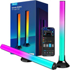 Govee RGBIC Light Bars, 15 Inches WiFi TV Backlight Suitable for 45-70 inch TVs, Smart Light Bars with Multiple Placement Options, Work with Alexa and Google Assistant, Black