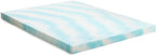 Linenspa 4 Inch Gel Swirl Memory Foam Mattress Topper – Cooling Gel Infused – Pressure Relieving Bed Topper - Mattress Pad – CertiPUR Certified - Twin Size