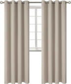 BGment Room Darkening Curtains 95 Inches Long - Grommet Thermal Insulated Drapes Window Treatment Curtains for Bedroom, 2 Panels, 52 x 95 Inch, Camel