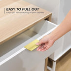 Ravinte Hardware 8 Pack Gold Cabinet Handles, 3 Inch (76mm) Finger Edge Pulls, 2 Inch Hole Center, Finger Pulls for Cabinets