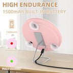 Large 6" Lighted 30x Magnified Makeup Mirror with Suction Cups & Table Stand, Travel & Home Use