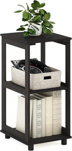 Furinno Romain 2-Tier Tall End Table, Espresso